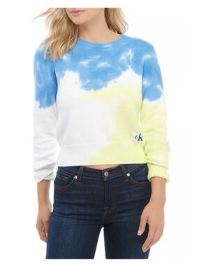 Calvin Klein Jeans • Women's Tie Dye Cotton Crew Neck Sweater